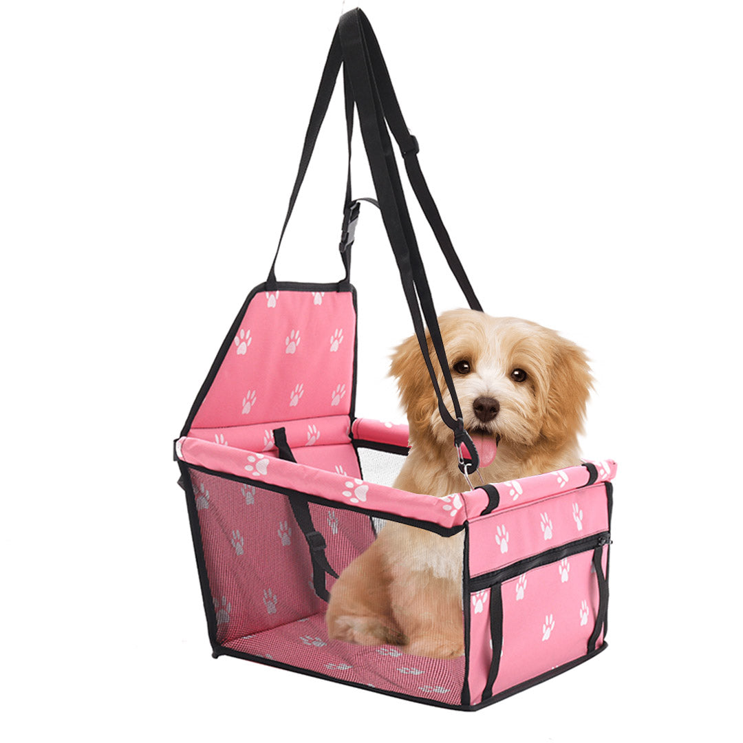 Waterproof Pet Booster Car Seat – Pink