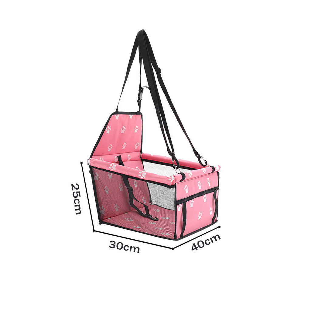 Waterproof Pet Booster Car Seat – Pink