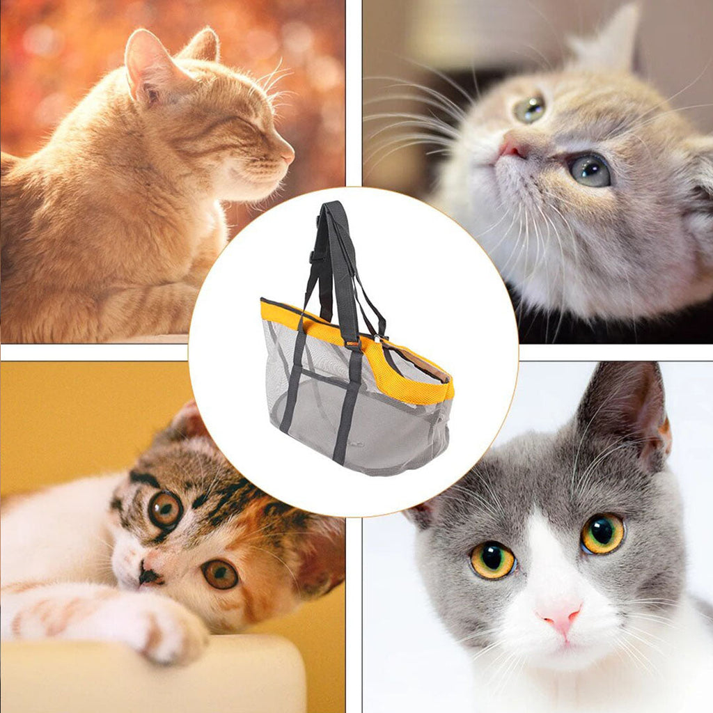Breathable Mesh Pet Carrier Bag – Orange, 2-Pack