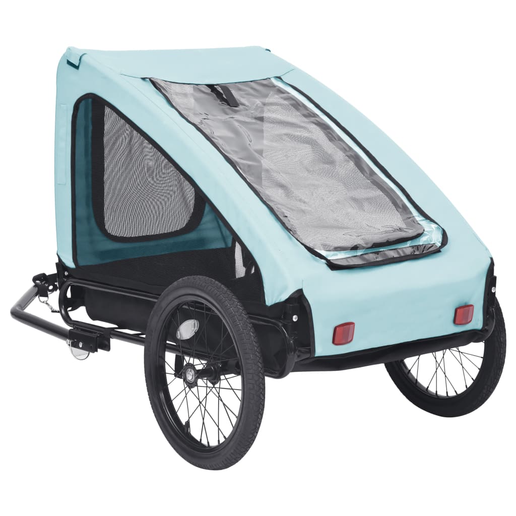 Pet Bike Trailer – Blue & Black