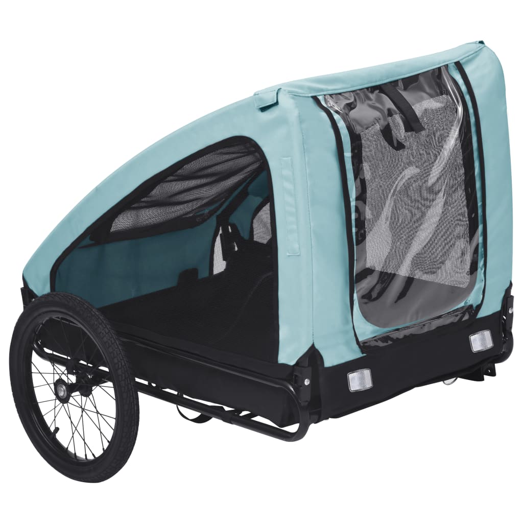 Pet Bike Trailer – Blue & Black