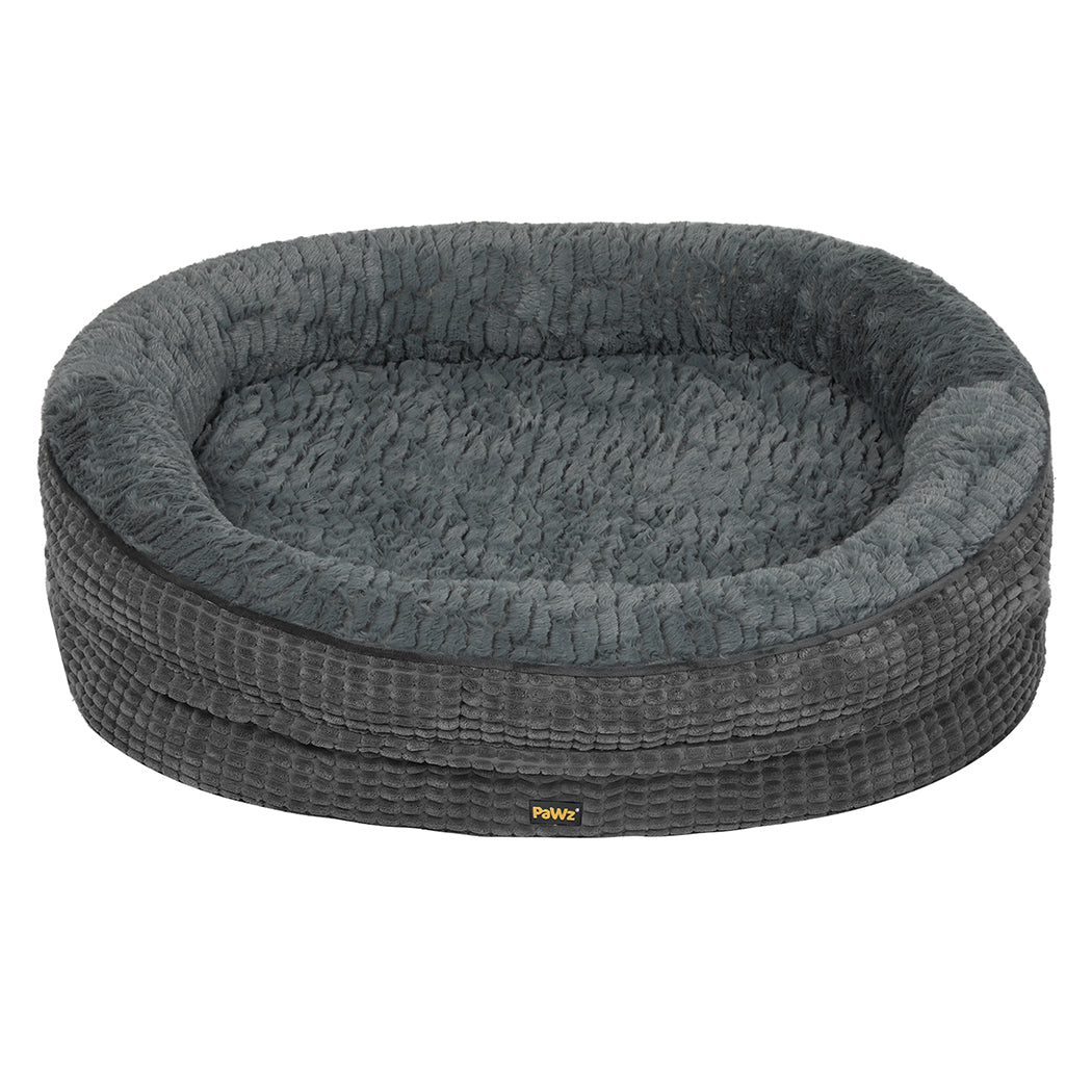 Pawz Orthopedic Plush Dog Bed Soft Washable Pet Bed Grey Cosy Cushion S Size