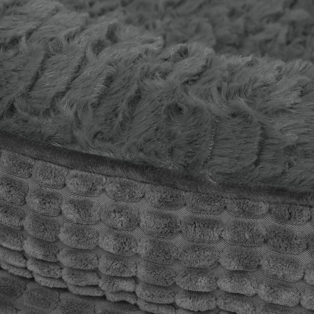 Pawz Orthopedic Plush Dog Bed Soft Washable Pet Bed Grey Cosy Cushion S Size