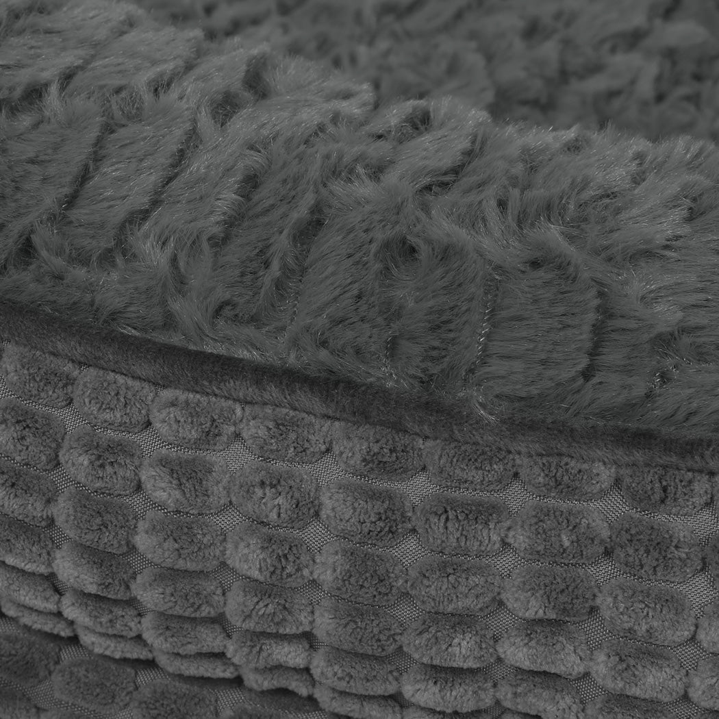 Pawz Orthopedic Plush Dog Bed Soft Washable Pet Bed Grey Cosy Cushion S Size